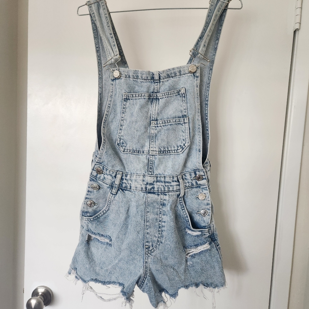 Stradivarius Denim Overall Shorts Size US 4